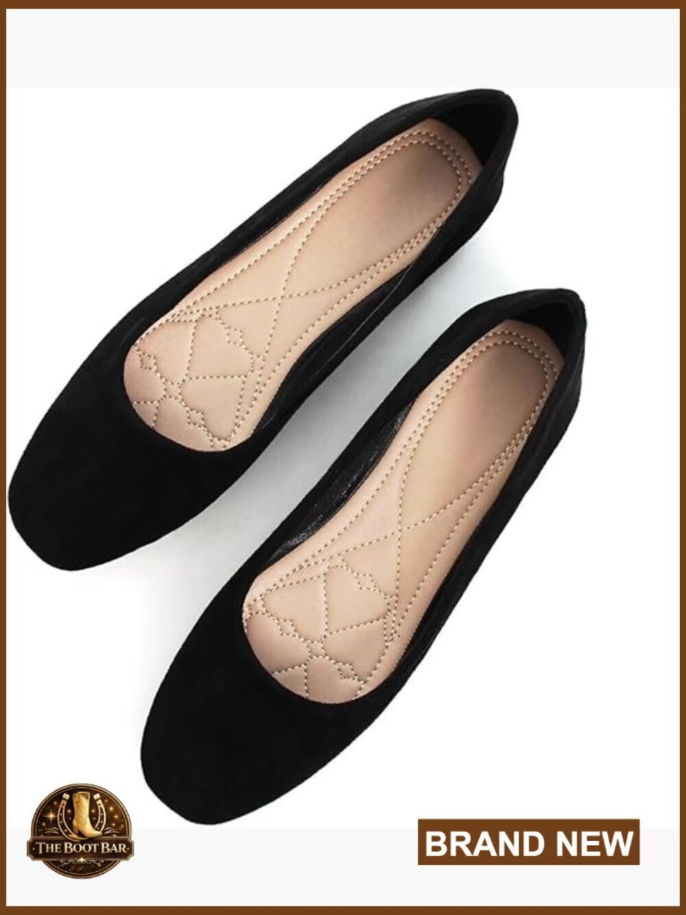Square Toe Ballet Flats Vegan Suede Loafers Slip On Casual Work Shoes